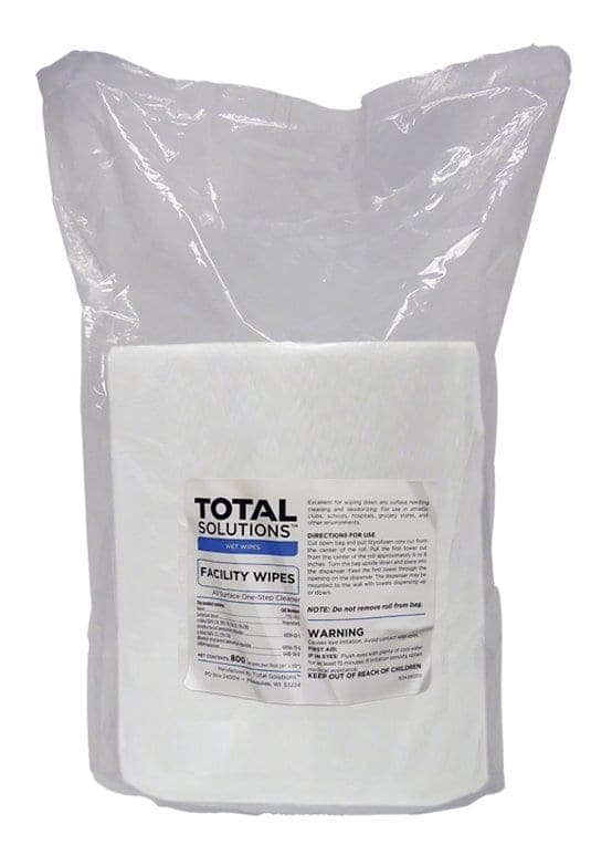 Facility Wipes for Fitness Equipment - 800 Count Refills - Case of 2