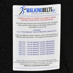 RBTL078090 Reebok Crosswalk V 7.9 Treadmill Running Belt Sand Blast Finish